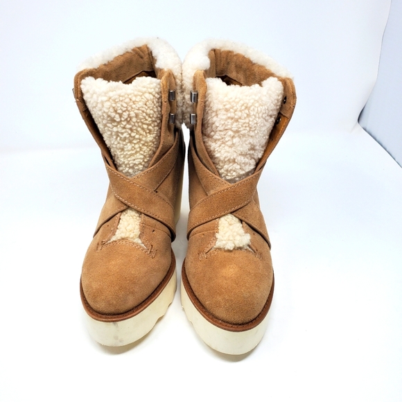 Coach kenna tan wedge booties - Picture 3 of 12